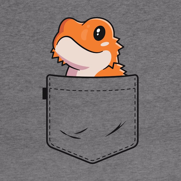 Bearded Dragon Pocket Shirt Reptile Love Pogona Lizard Gift by 14thFloorApparel